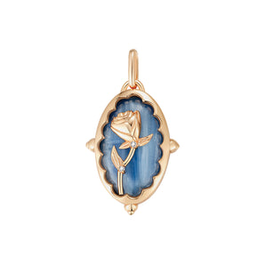 Kyanite Gold Pendant - The Rose | LOVE BY THE MOON