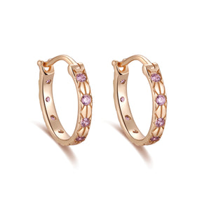 Lavender Gold Huggie Earrings - Celestial