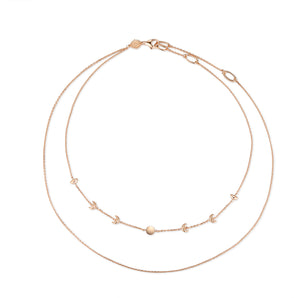 Gold Moon Phases Layered Necklace Chain | LOVE BY THE MOON