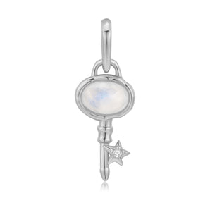 Moonstone Silver Key Pendant - Best Wishes | LOVE BY THE MOON