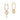 Moonstone Gold Padlock & Key Hoop Earrings - Wanderer | LOVE BY THE MOON