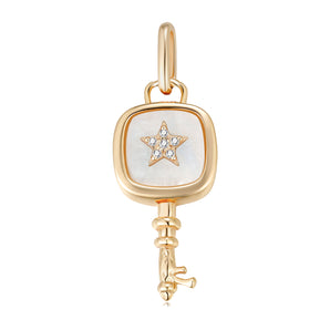 Moonstone Gold Key Pendant - Wanderer | LOVE BY THE MOON