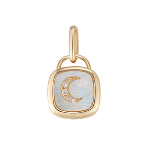 Moonstone Gold Padlock Pendant - Wanderer | LOVE BY THE MOON