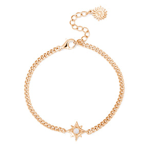 Moonstone Gold Star Bracelet - Astra | LOVE BY THE MOON