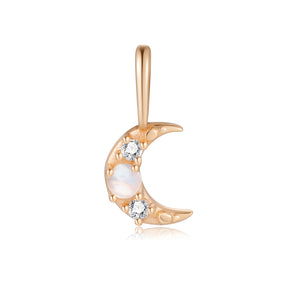 Moonstone Gold Moon Pendant - Mona | LOVE BY THE MOON