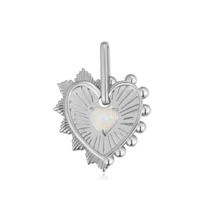 Moonstone Silver Heart Pendant - Invisible Heart