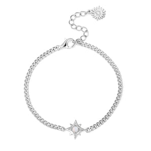 Moonstone Silver Star Bracelet - Astra | LOVE BY THE MOON