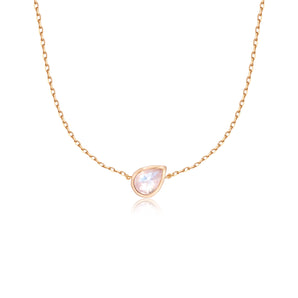 Moonstone Gold Dainty Necklace - Lindy | LOVE BY THE MOON