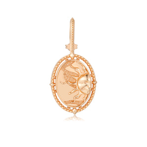 Mother of Pearl Gold Double-Sided Sun & Moon Pendant - Moon Child | LOVE BY THE MOON