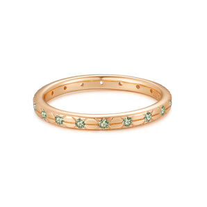 Olive CZ Gold Dainty Ring - Celestial | LOVE BY THE MOON
