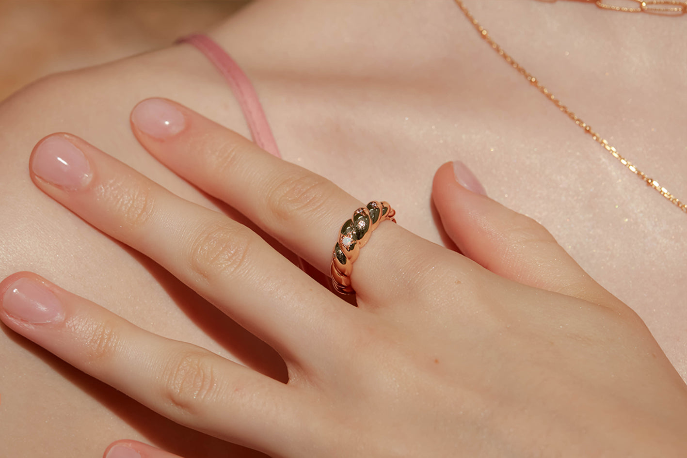 Opal Gold Star Croissant Ring - Little Star | LOVE BY THE MOON