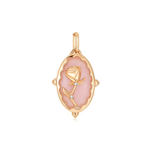 Pink Opal Gold Pendant - The Rose