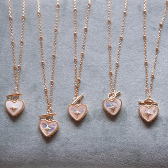 Moonstone Gold Toggle Necklace - Lover