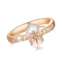 Rose Quartz Gold Star Ring - Magic Stone