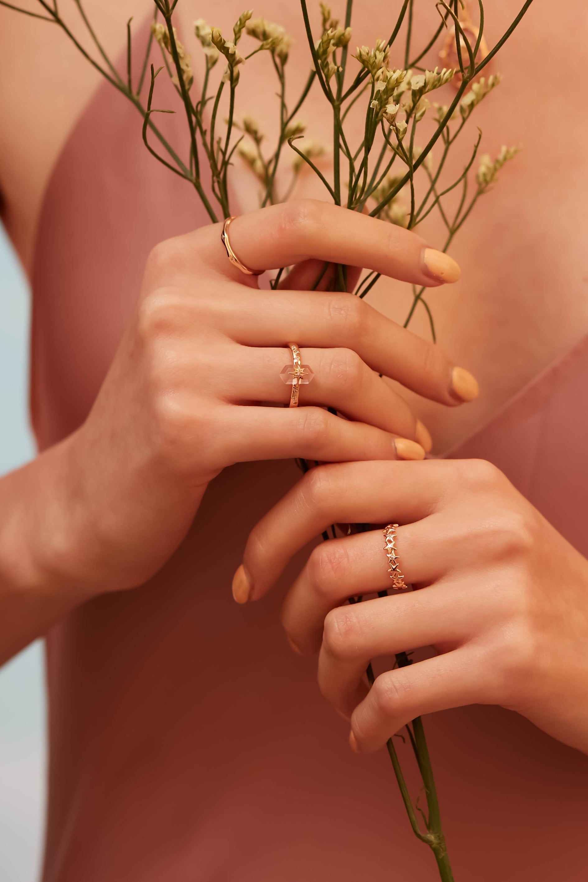 CZ 14K Gold Vermeil Ring - Flow | LOVE BY THE MOON