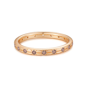 Rosy Brown Gold Dainty Ring - Celestial