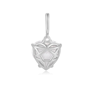 Moonstone Silver Heart Pendant LOVE BY THE MOON