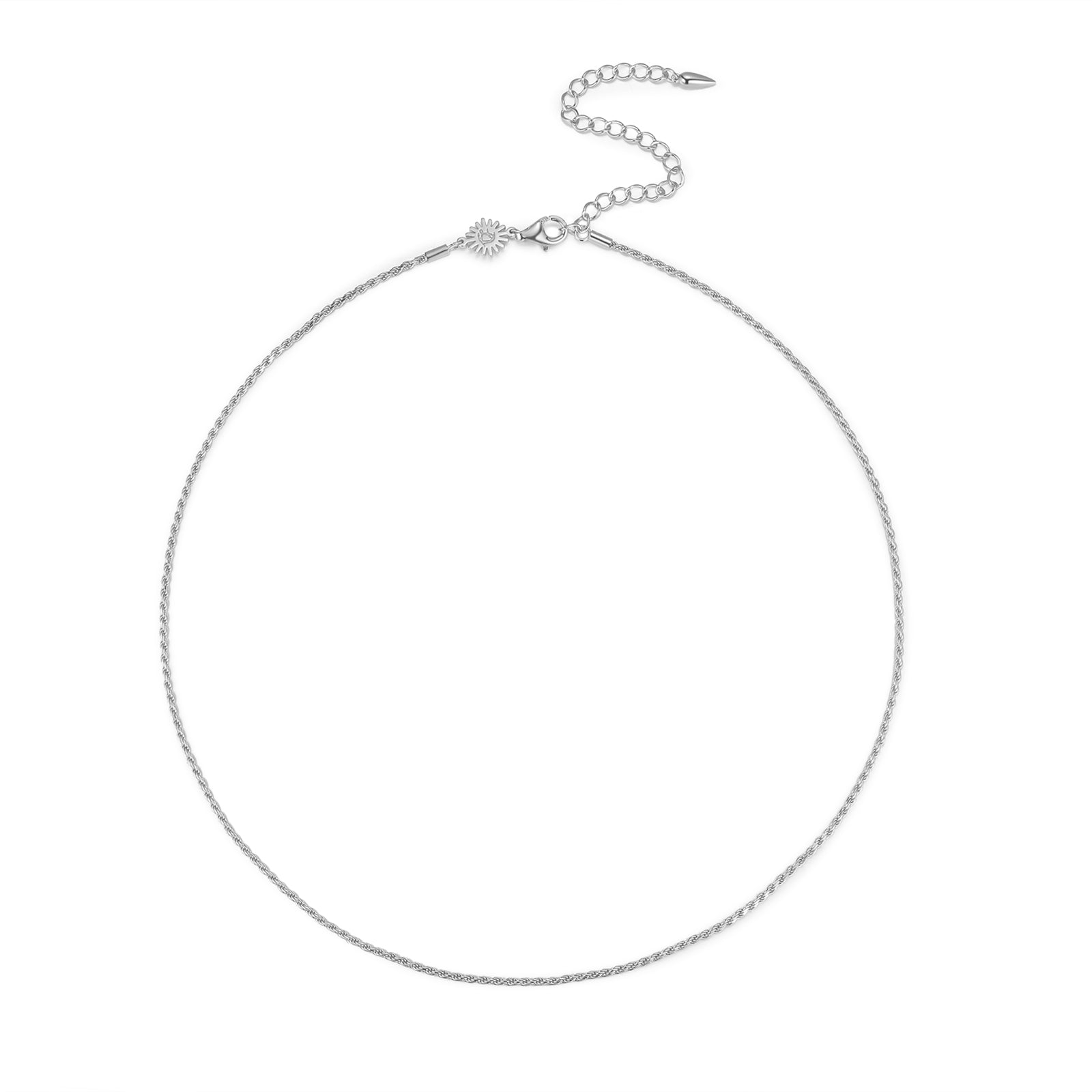 Silver Rope Necklace Chain | LOVE BY THE MOON