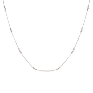 Silver Triple Beaded Chain | LOVE BY THE MOON