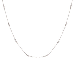 Silver Triple Beaded Chain | LOVE BY THE MOON