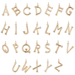 Gold Alphabet Pendant - A to Z