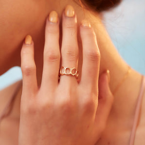 CZ 14K Gold Vermeil Ring - Grace | LOVE BY THE MOON