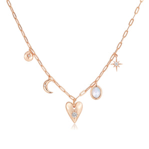 Moonstone Gold Choker - Heart Space