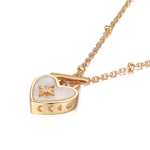 Moonstone Gold Toggle Necklace - Lover