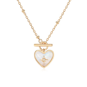 Moonstone Gold Toggle Necklace - Lover